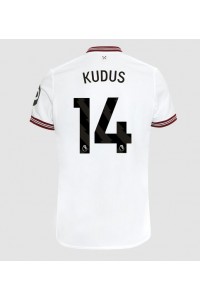 West Ham United Mohammed Kudus #14 Jalkapallovaatteet Vieraspaita 2023-24 Lyhythihainen